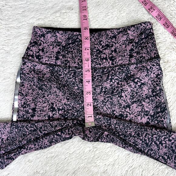 Noli Yoga Legging Pink Black Splatter Reflective Side Stripe - Picture 6 of 7